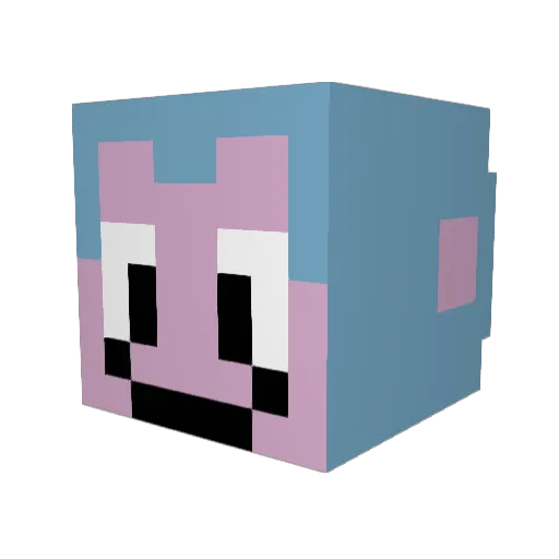 girvy_ Minecraft avatar head, 3D render