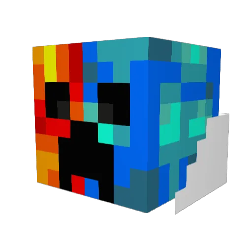 giskarinn Minecraft avatar head, 3D render