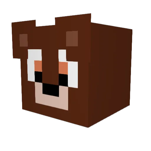 gistery Minecraft avatar head, 3D render