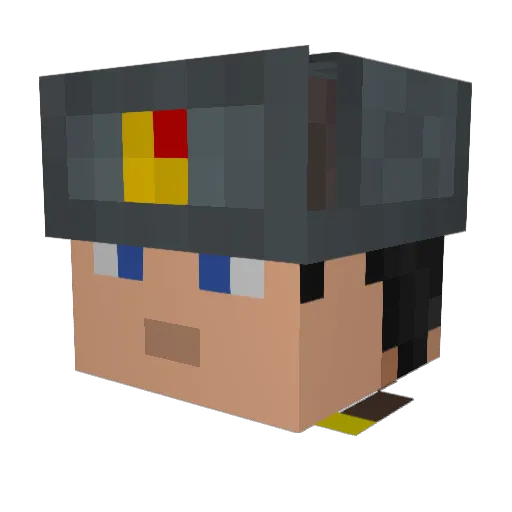 gitaaron Minecraft avatar head, 3D render