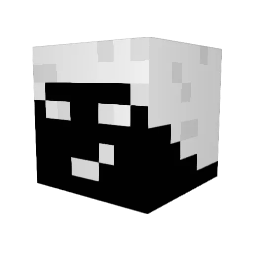 gitfetch Minecraft avatar head, 3D render