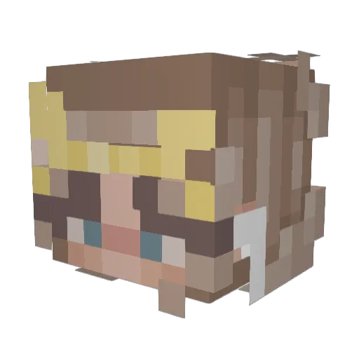 giulia_k_santos Minecraft avatar head, 3D render
