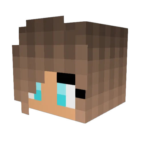 giullietta Minecraft avatar head, 3D render