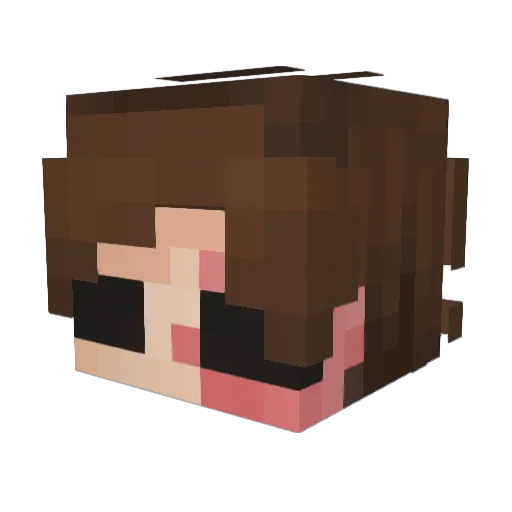 giuvin Minecraft avatar head, 3D render