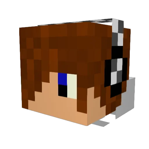 give10 Minecraft avatar head, 3D render