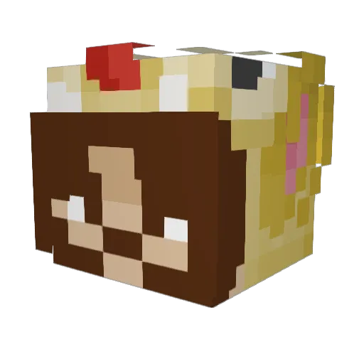 givemousecookie Minecraft avatar head, 3D render