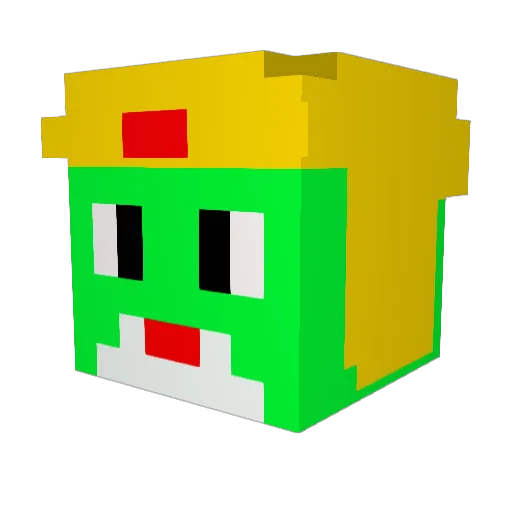 giventra Minecraft avatar head, 3D render