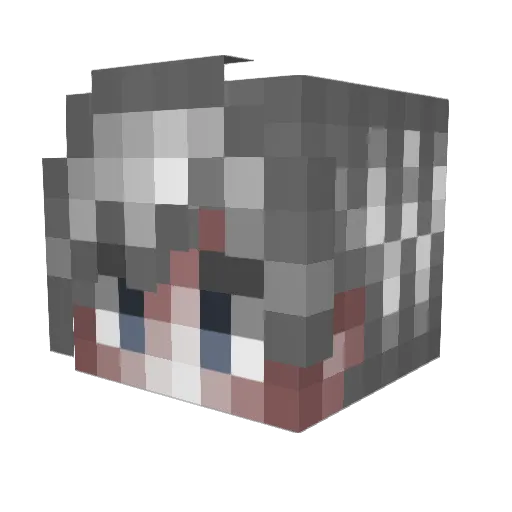 givertex Minecraft avatar head, 3D render