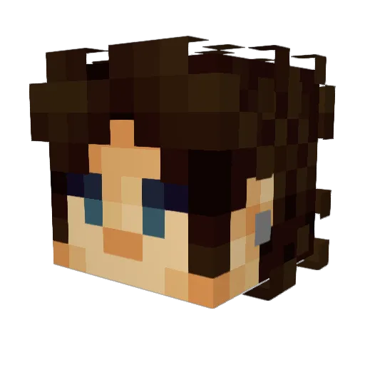 givnsbleed Minecraft avatar head, 3D render