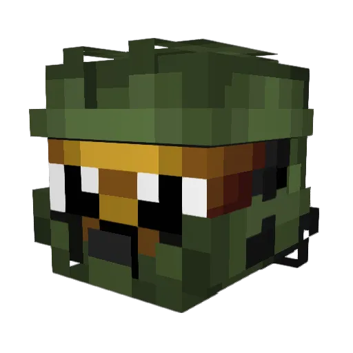 giwoo Minecraft avatar head, 3D render