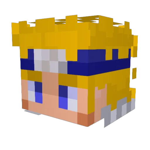 giyu12 Minecraft avatar head, 3D render