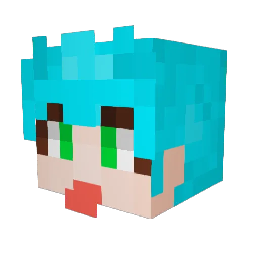 giyun Minecraft avatar head, 3D render