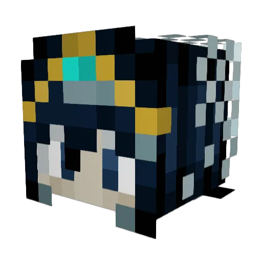 giyuuchan Minecraft avatar head, 3D render