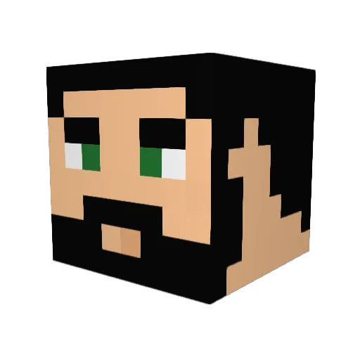 gizmo_8 Minecraft avatar head, 3D render