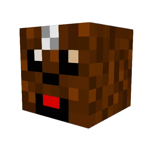 gizmoandnyla Minecraft avatar head, 3D render