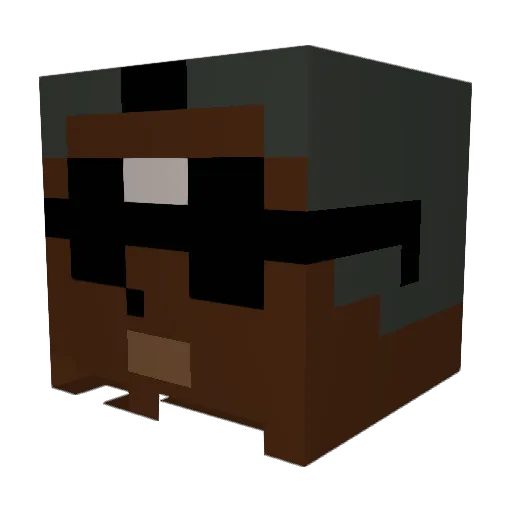 gizzard2 Minecraft avatar head, 3D render