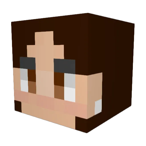 gjana Minecraft avatar head, 3D render