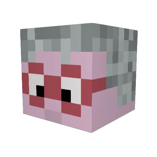 gjcain Minecraft avatar head, 3D render