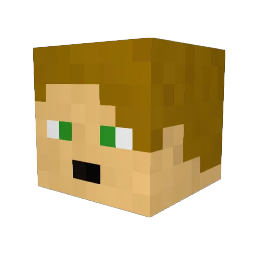gjdunne Minecraft avatar head, 3D render