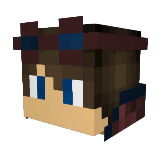 gjergjrazor Minecraft avatar head, 3D render