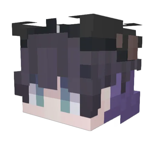 gjm_msmc_o2w Minecraft avatar head, 3D render