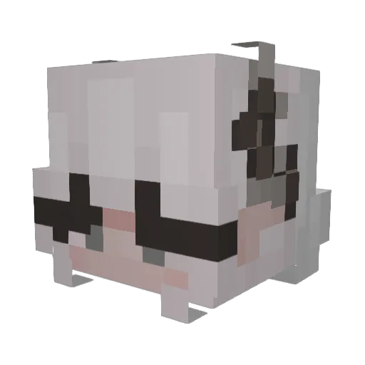 gjna Minecraft avatar head, 3D render