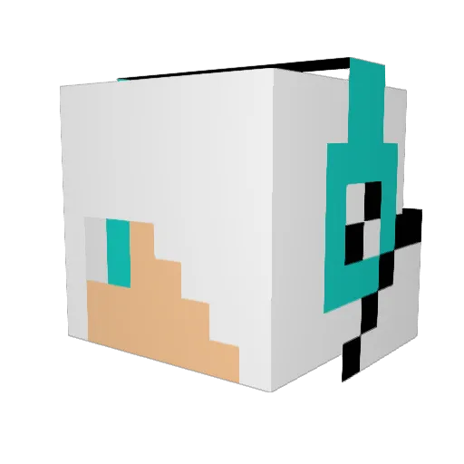 gjraube Minecraft avatar head, 3D render