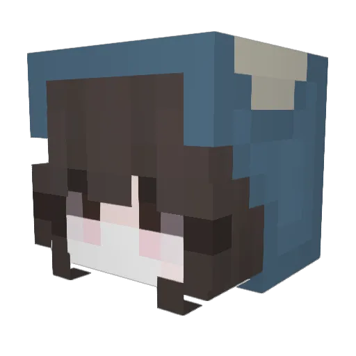 gjtm Minecraft avatar head, 3D render