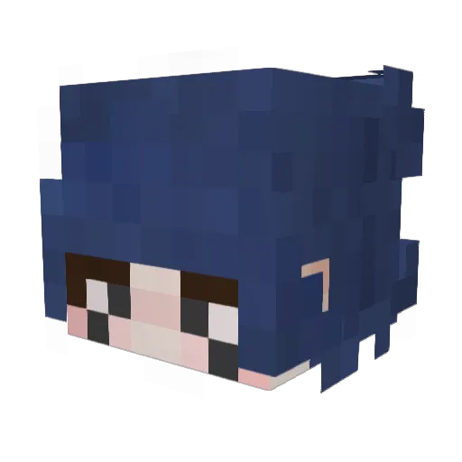 gkdrk Minecraft avatar head, 3D render