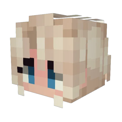 gklucas Minecraft avatar head, 3D render