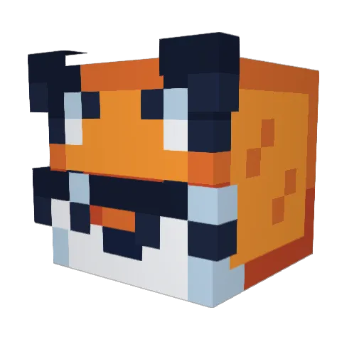 gklyu Minecraft avatar head, 3D render
