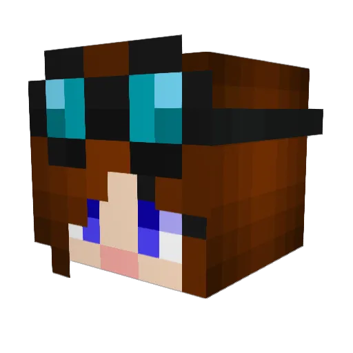 gkrtek Minecraft avatar head, 3D render