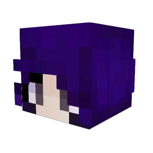 gl0uw Minecraft avatar head, 3D render