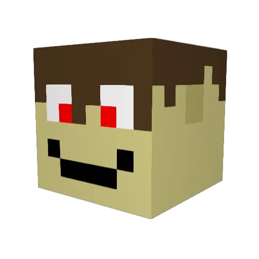 glaborde Minecraft avatar head, 3D render