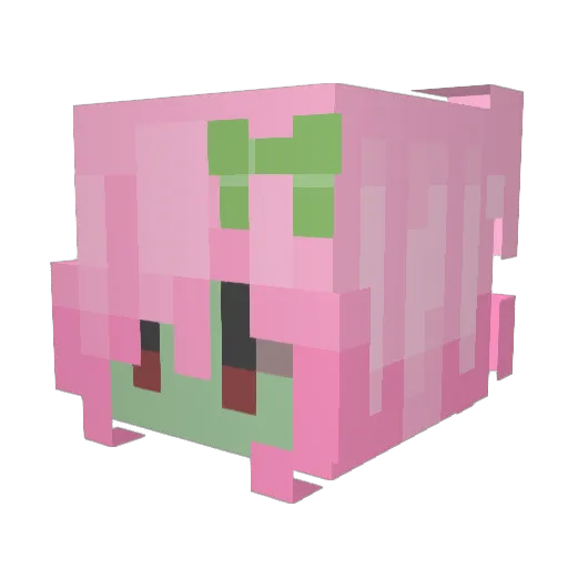 glaceylacey Minecraft avatar head, 3D render