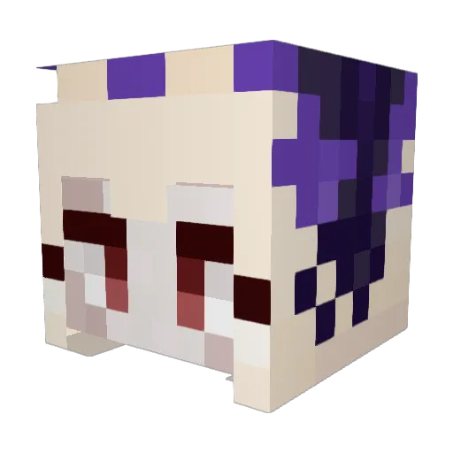 glacial_snow Minecraft avatar head, 3D render