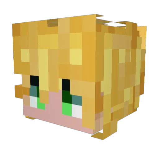 gladapex Minecraft avatar head, 3D render