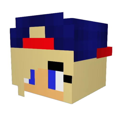 gladasolen Minecraft avatar head, 3D render