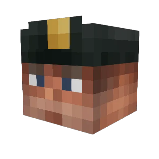 gladephone Minecraft avatar head, 3D render