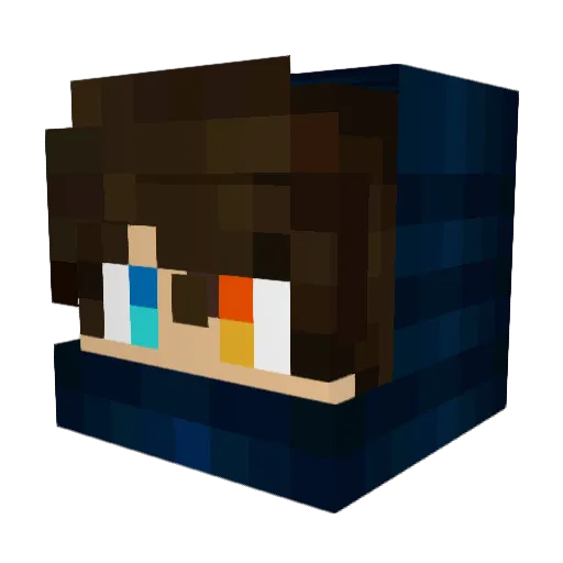 gladi3s Minecraft avatar head, 3D render