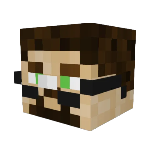 glados1996 Minecraft avatar head, 3D render
