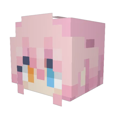 glage0413 Minecraft avatar head, 3D render
