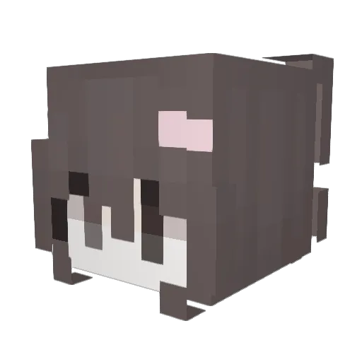 glamor Minecraft avatar head, 3D render