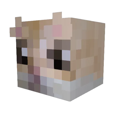 glamourhysteric Minecraft avatar head, 3D render