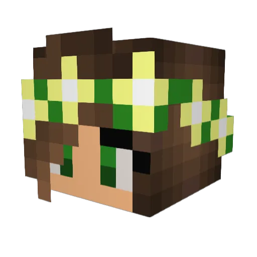 glan10 Minecraft avatar head, 3D render