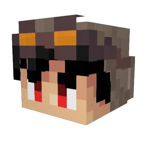 glarpy Minecraft avatar head, 3D render