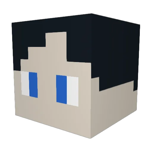 glases131 Minecraft avatar head, 3D render