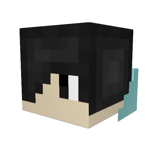 glases Minecraft avatar head, 3D render