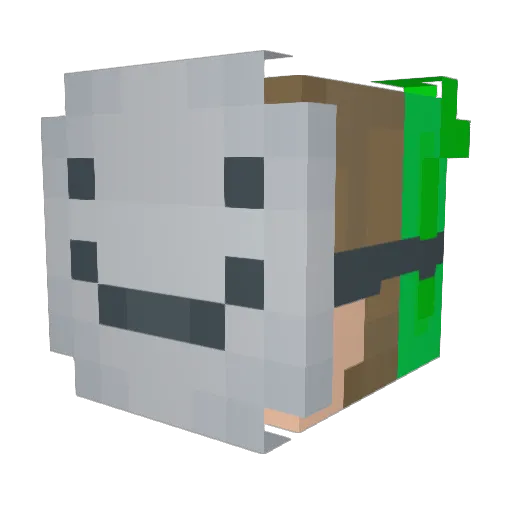 glasscake4 Minecraft avatar head, 3D render