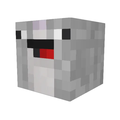 glasscrab Minecraft avatar head, 3D render